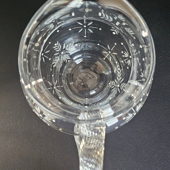 New Gorgeous Celebrations Snowflake Mouth Blown Hand Cut Hand Painted Pitcher - Picture 12 of 12